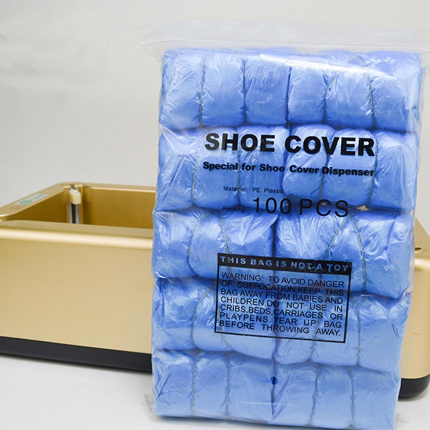 Dxcaicc 100 pièces (50 Paires) Couvre-Chaussures imperméables jetables,Couvre-Chaussures antidérapants en Plastique,Taille adaptée à la Plupart,Protection de Sol de Moquette [Classe énergétique A]