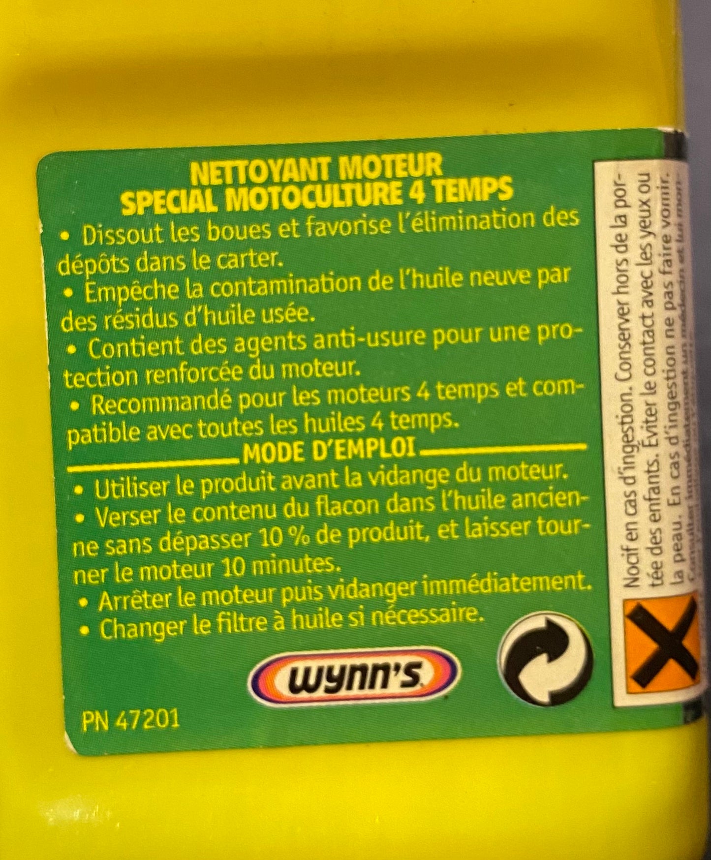 NETTOYAGE MOTEUR SPECIAL MOTOCULTURE 4T (flacon 125 ml)